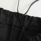 NMTPSPT | 強撚ポリエステル・ストレッチポプリン 1タックハーフパンツ #BLACK [GE_NC0605P5]