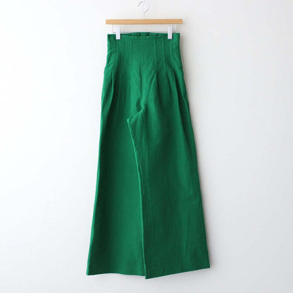 HIGH DENSITY FINX LINEN WEATHER PANTS #GREEN [A23SP06LW]