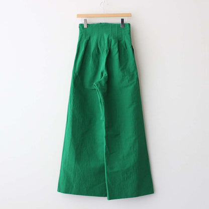 HIGH DENSITY FINX LINEN WEATHER PANTS #GREEN [A23SP06LW]