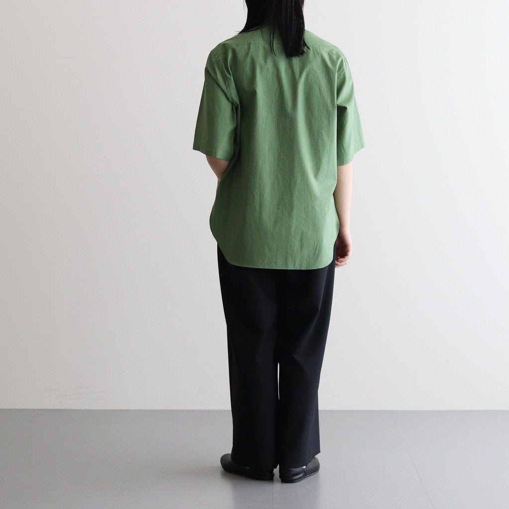 WASHED FINX TWILL HALF SLEEVED P/O SHIRT #GREEN [A23SS05TN] _