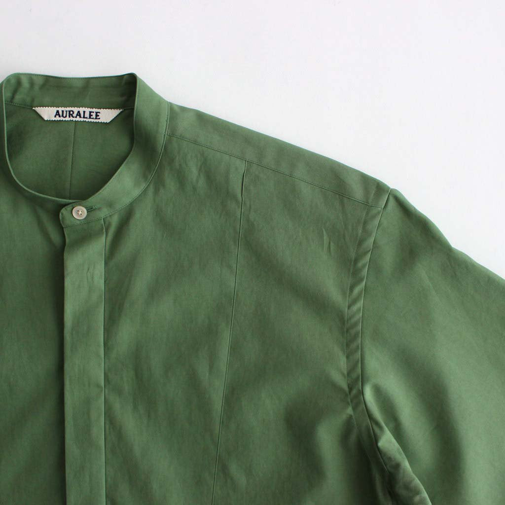 WASHED FINX TWILL HALF SLEEVED P/O SHIRT #GREEN [A23SS05TN] _