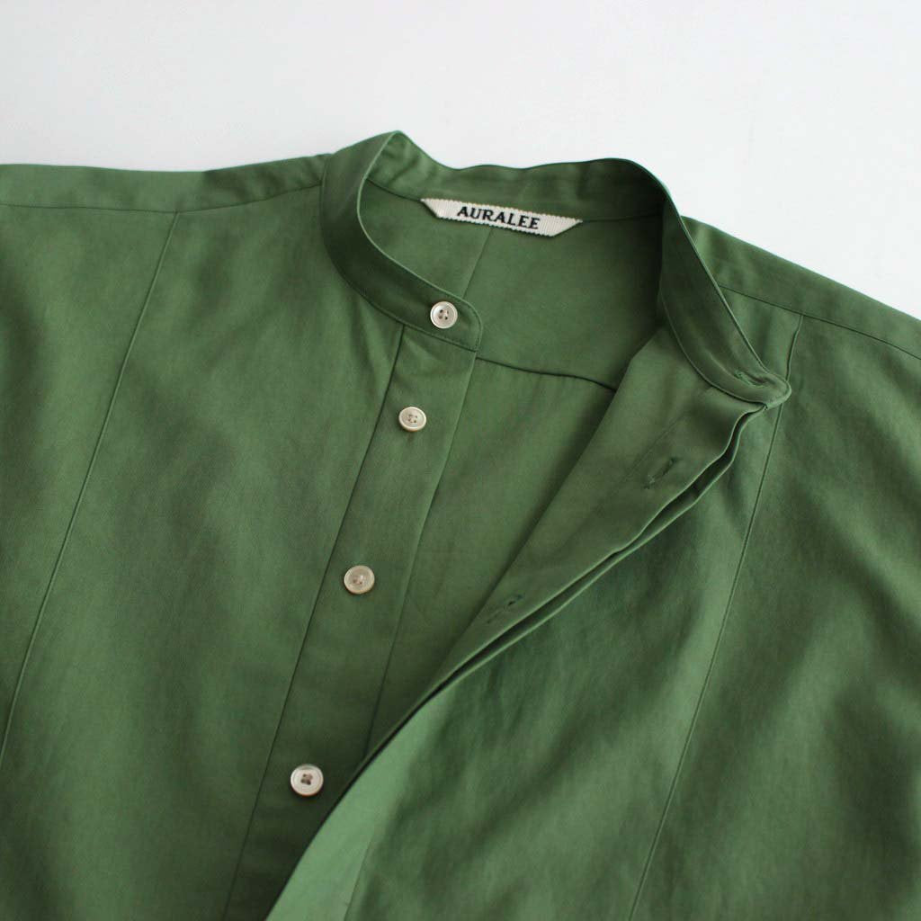 WASHED FINX TWILL HALF SLEEVED P/O SHIRT #GREEN [A23SS05TN] _