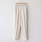LIGHT WOOL MAX GABARDINE SLACKS #IVORY WHITE [A23SP06MG]