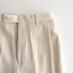 LIGHT WOOL MAX GABARDINE SLACKS #IVORY WHITE [A23SP06MG]