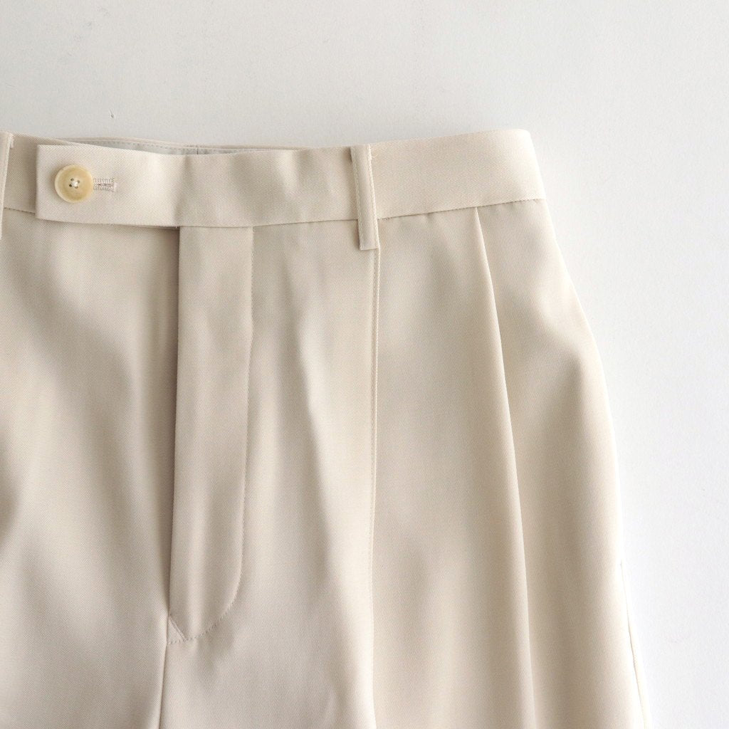 LIGHT WOOL MAX GABARDINE SLACKS #IVORY WHITE [A23SP06MG]