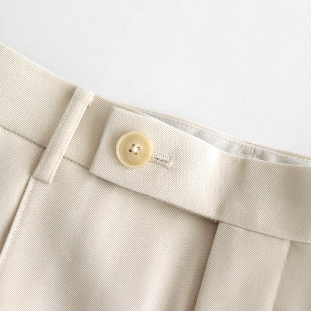 LIGHT WOOL MAX GABARDINE SLACKS #IVORY WHITE [A23SP06MG] _ AURALEE