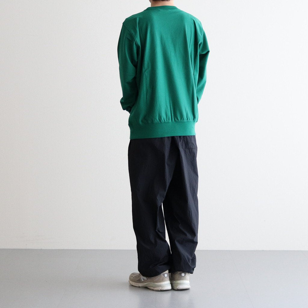 ELASTIC HIGH GAUGE SWEAT P/O #GREEN [A23SP01NU] _ AURALEE