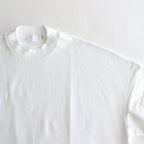 FINE COTTON MOCK NECK BIG SLEEVE DRESS #WHITE [GL231-70258B]