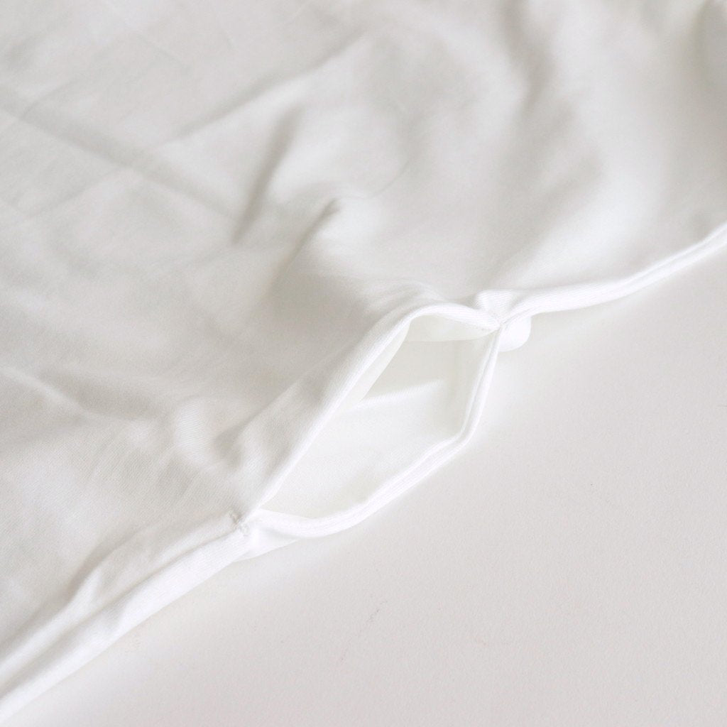 FINE COTTON MOCK NECK BIG SLEEVE DRESS #WHITE [GL231-70258B]