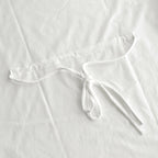 FINE COTTON MOCK NECK BIG SLEEVE DRESS #WHITE [GL231-70258B]