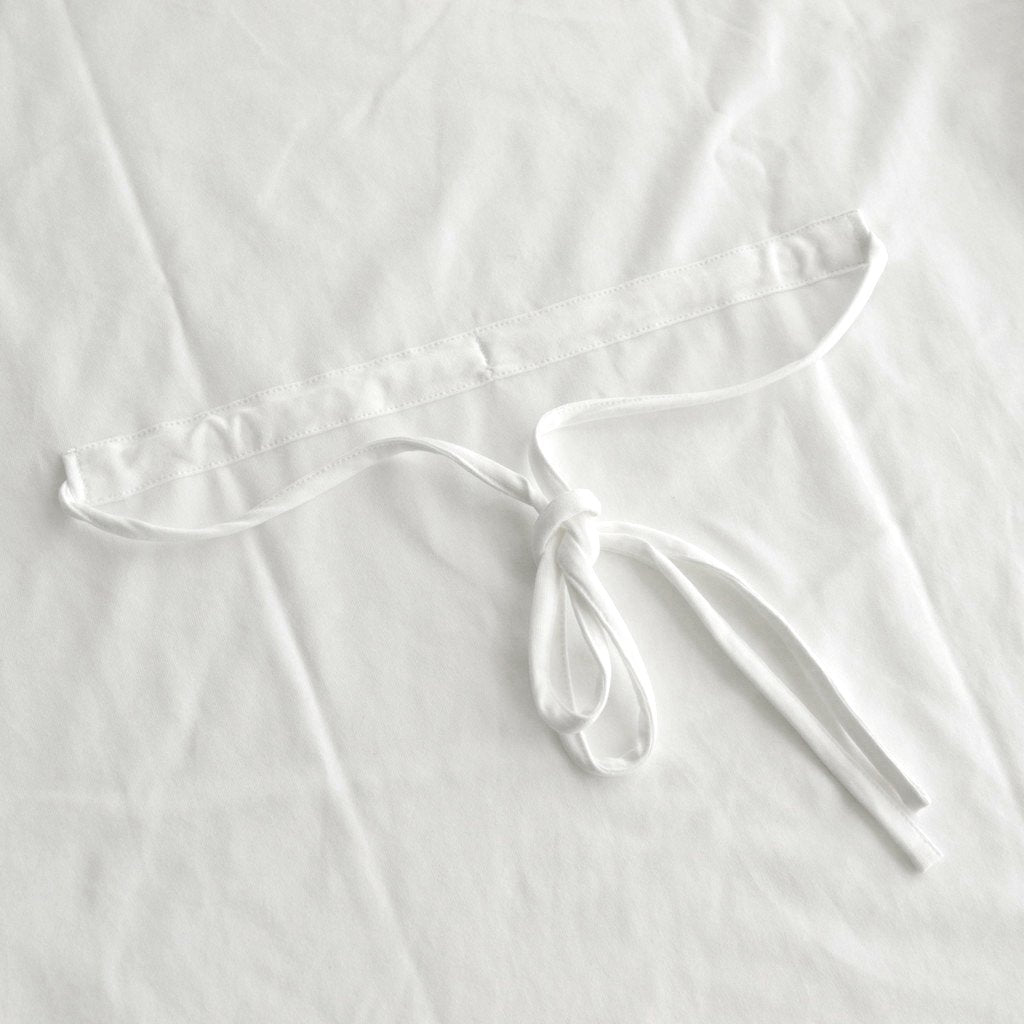 FINE COTTON MOCK NECK BIG SLEEVE DRESS #WHITE [GL231-70258B]