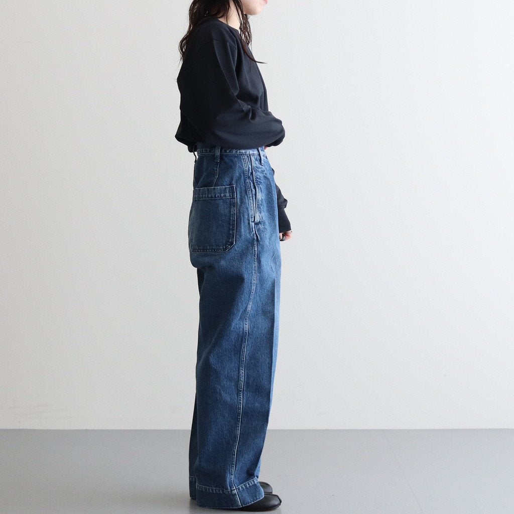 THE WIDE JEAN TROUSERS #VINTAGE BLUE [ST-108] _ TANAKA | タナカ