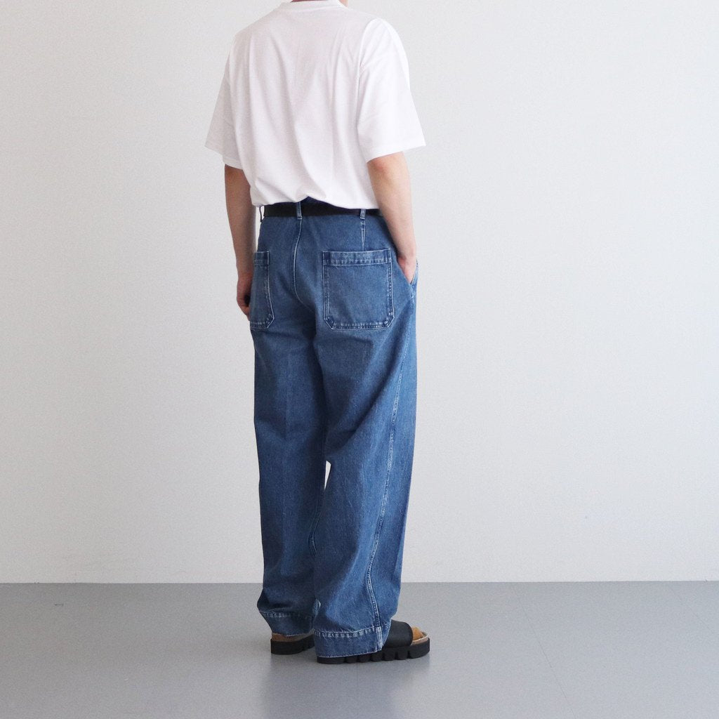 THE WIDE JEAN TROUSERS #VINTAGE BLUE [ST-108] _ TANAKA | タナカ