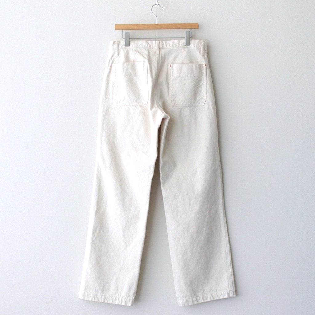 WORK JEAN TROUSERS #RINSED RAW WHITE [ST-48] _ TANAKA