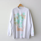 タイダイプリントヨークスリーブロンT #GREEN X ORANGE [D123-T964]