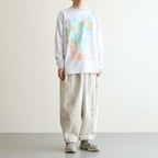 タイダイプリントヨークスリーブロンT #GREEN X ORANGE [D123-T964]