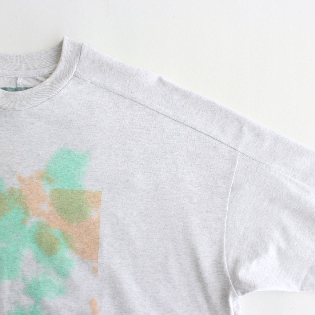 タイダイプリントヨークスリーブロンT #GREEN X ORANGE [D123-T964]