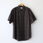 OVERSIZED SS SHIRT #KHAKI CHECK [ST.548-3]
