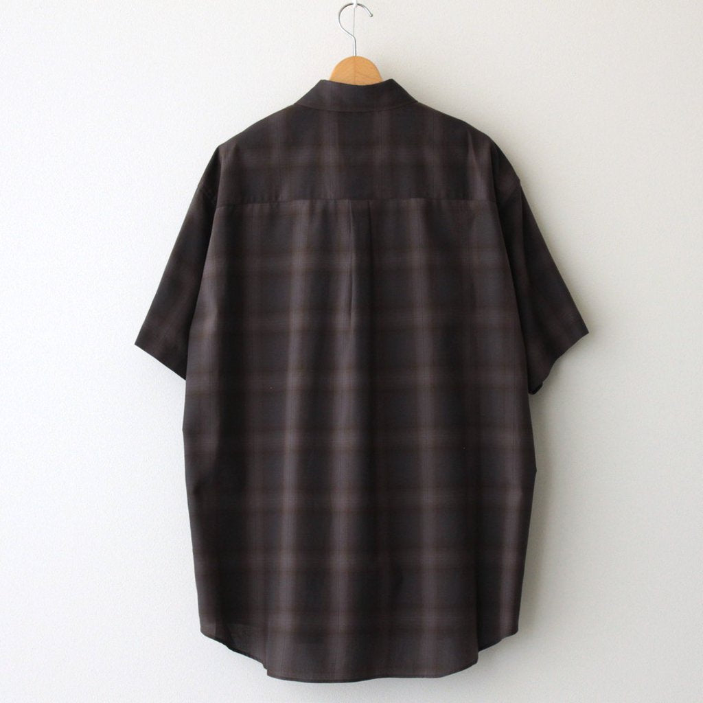 OVERSIZED SS SHIRT #KHAKI CHECK [ST.548-3]