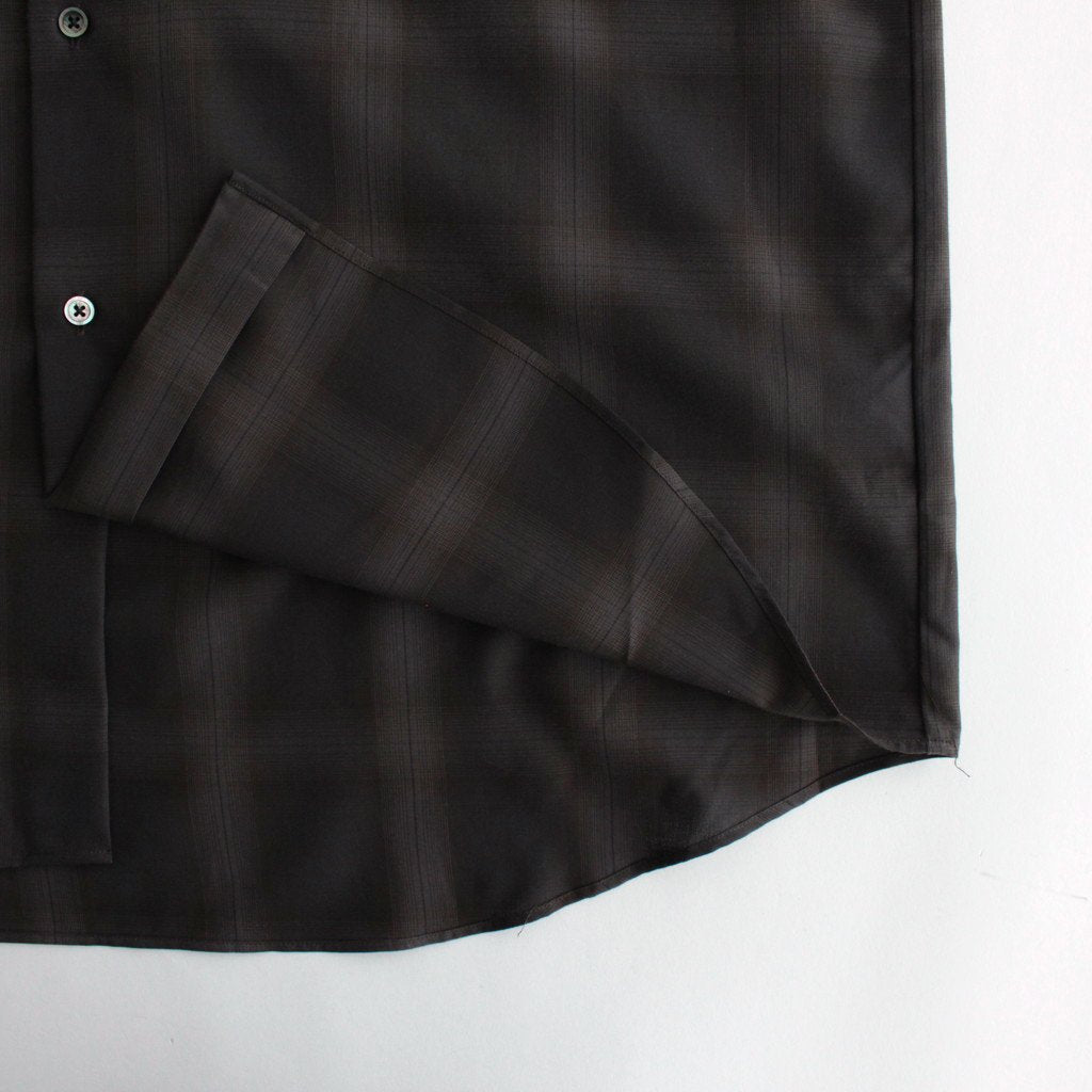 OVERSIZED SS SHIRT #KHAKI CHECK [ST.548-3]