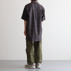OVERSIZED SS SHIRT #KHAKI CHECK [ST.548-3]