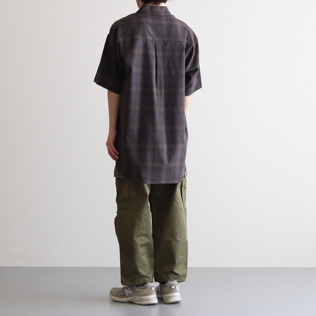 OVERSIZED SS SHIRT #KHAKI CHECK [ST.548-3]