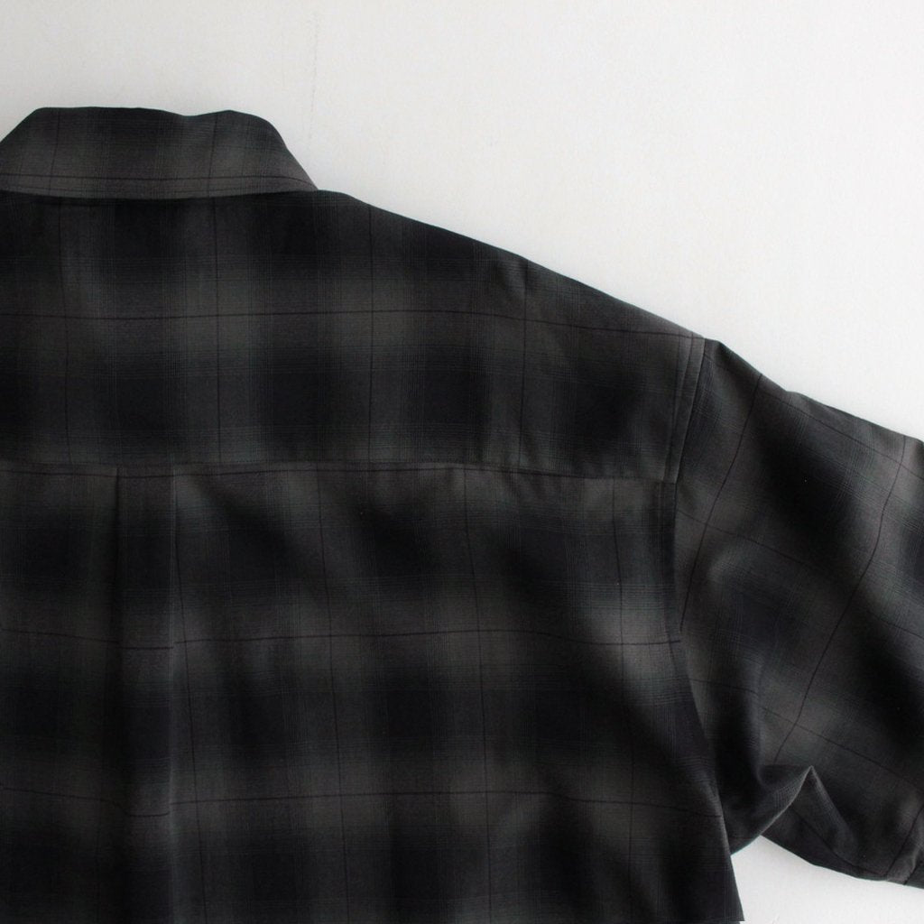 OVERSIZED SS SHIRT #NAVY CHECK [ST.548-3]