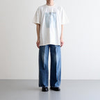 PRINT TEE MERCERISED COTTON - WATER - #WHITE [ST.551]