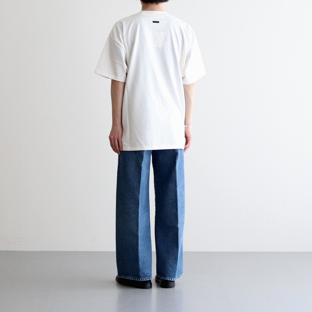 PRINT TEE MERCERISED COTTON - WATER - #WHITE [ST.551]