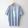 PRINT TEE MERCERISED COTTON - WATER - #BLUE GREY [ST.551]