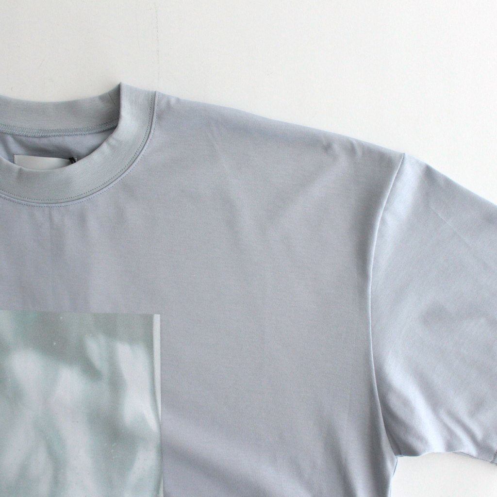 PRINT TEE MERCERISED COTTON - WATER - #BLUE GREY [ST.551]