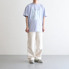 PRINT TEE MERCERISED COTTON - WATER - #BLUE GREY [ST.551]