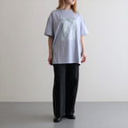 PRINT TEE MERCERISED COTTON - WATER - #BLUE GREY [ST.551]