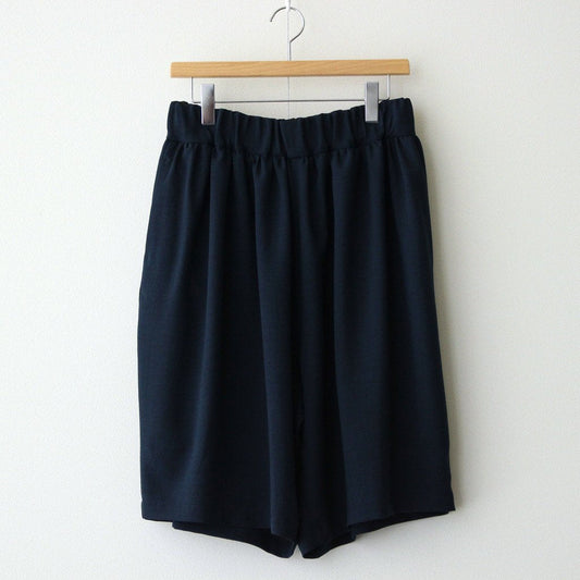 NATS6P | Spun polyester drape calze wide shorts #NAVY [GE_NC0804P6]