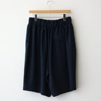 NATS6P | スパンポリエステル・ドレープカルゼ ワイドショートパンツ #NAVY [GE_NC0804P6]