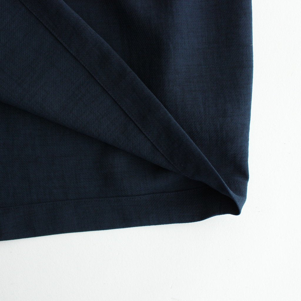 NATS6P | スパンポリエステル・ドレープカルゼ ワイドショートパンツ #NAVY [GE_NC0804P6]