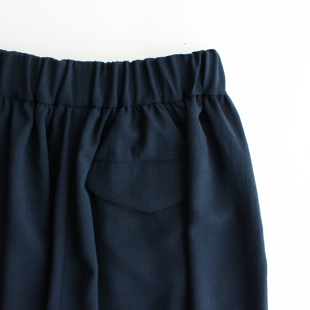NATS6P | スパンポリエステル・ドレープカルゼ ワイドショートパンツ #NAVY [GE_NC0804P6]