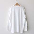 WAFFLE L/S CREW NECK TEE #WHITE [GU231-70317B]