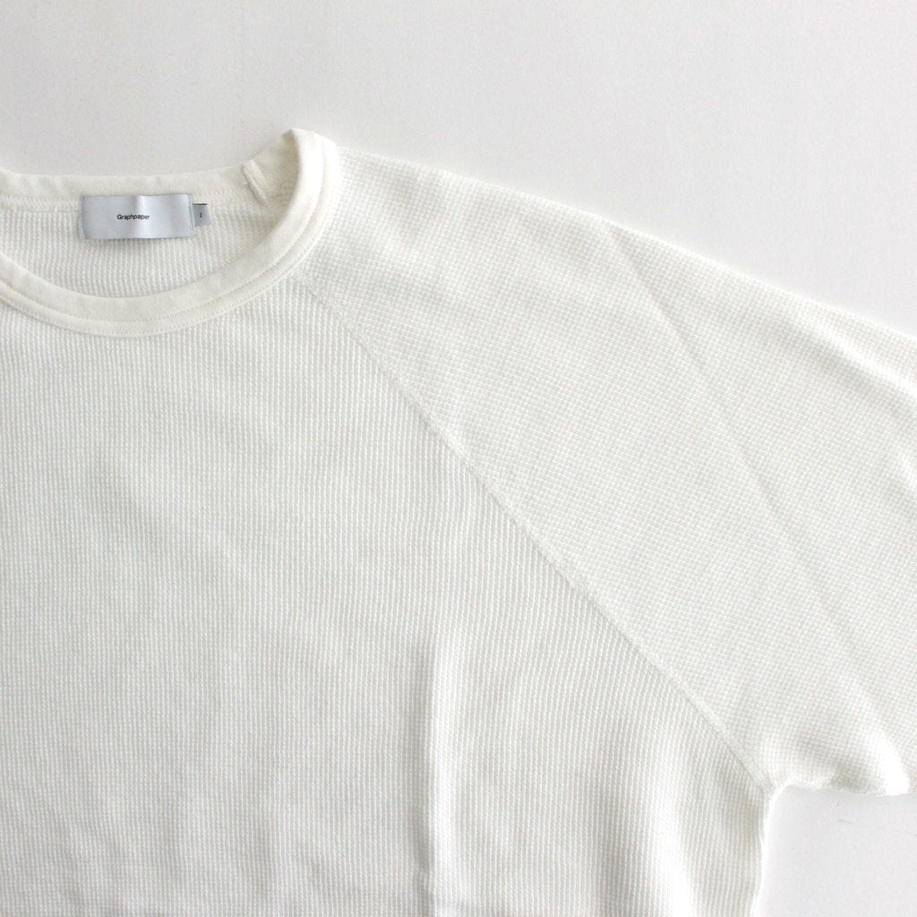 WAFFLE L/S CREW NECK TEE #WHITE [GU231-70317B]