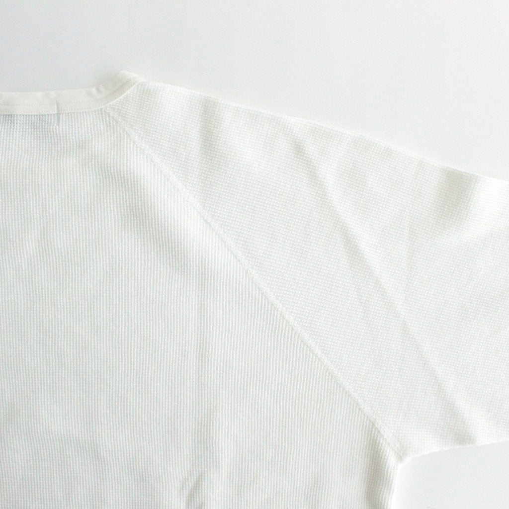 WAFFLE L/S CREW NECK TEE #WHITE [GU231-70317B]