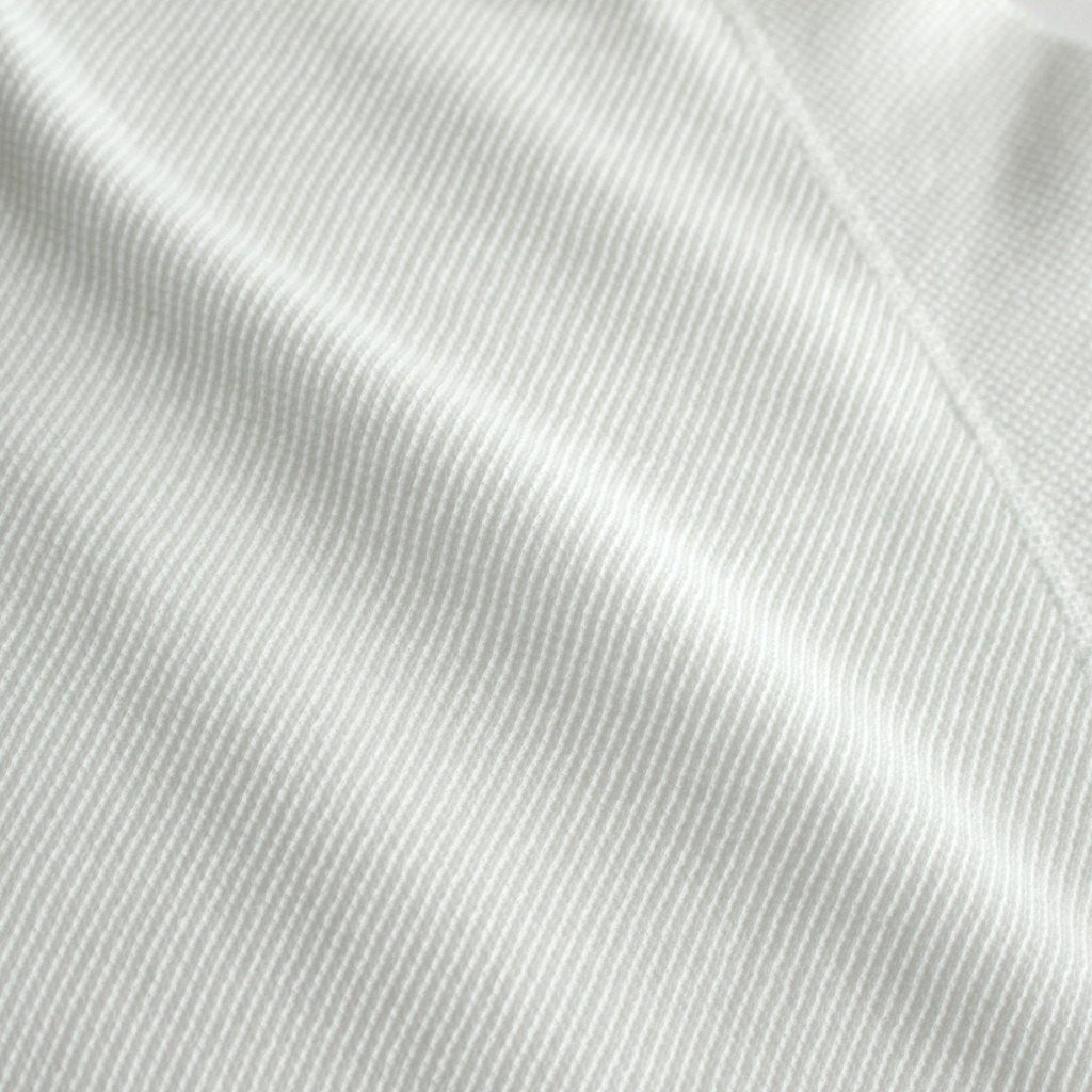 WAFFLE L/S CREW NECK TEE #WHITE [GU231-70317B]