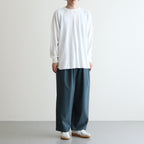 WAFFLE L/S CREW NECK TEE #WHITE [GU231-70317B]