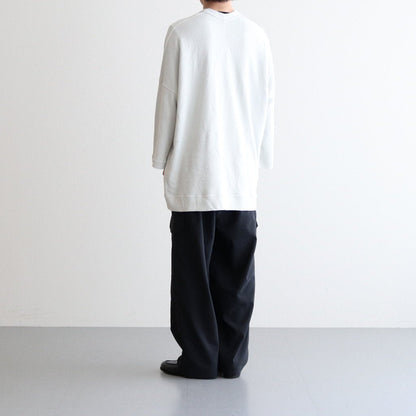 FSSOT | Product dyed 30/-spun polyester waffle crew neck oversize pullover #ASH WHITE [GE_FR1203TF]