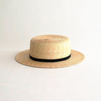 10MM WHEAT BRAID BOATER HAT #NATURAL [NO.22917]