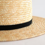 10MM WHEAT BRAID BOATER HAT #NATURAL [NO.22917]