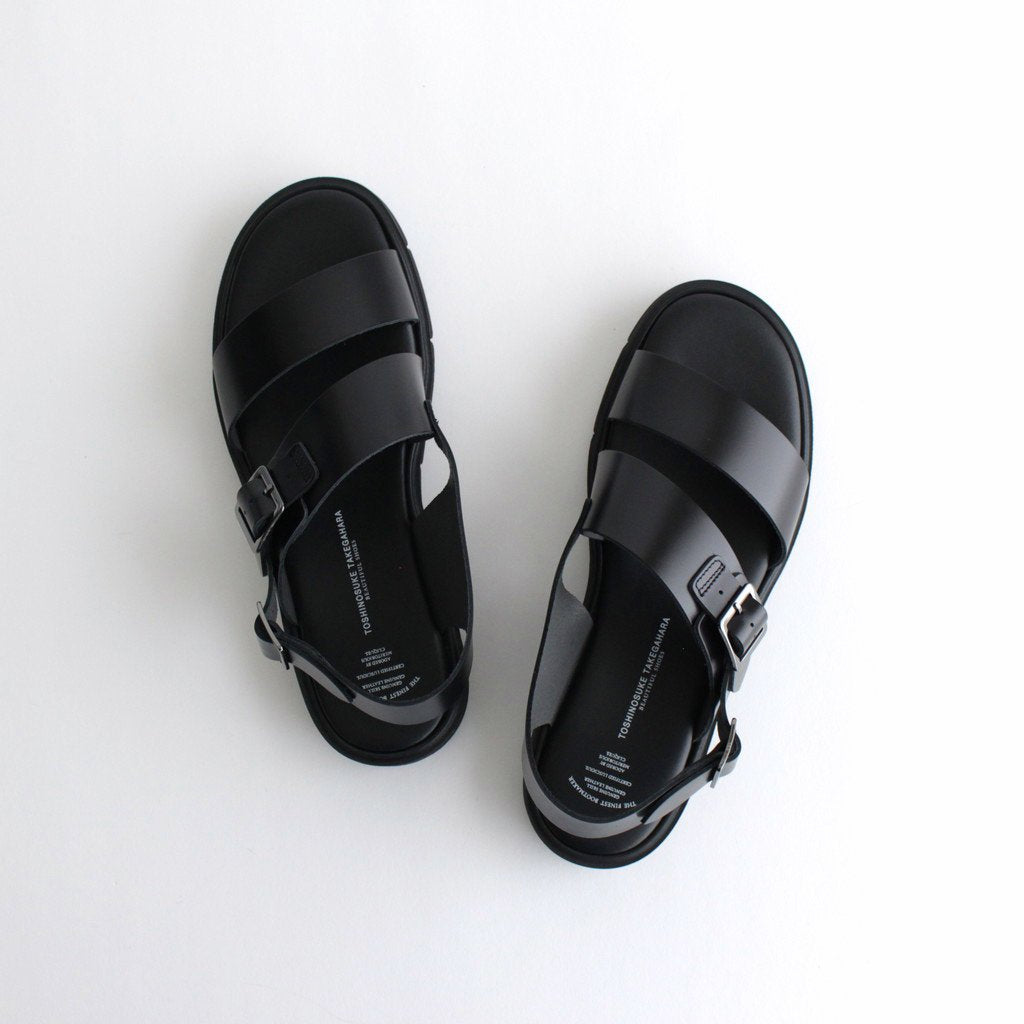 S.S. BELT SANDALS (GLOXI CUT SOLE) #BLACK [BSS2012010]