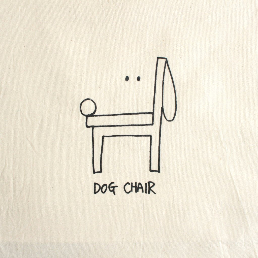 PRINT BAG - DOG CHAIR #NATURAL [33903]