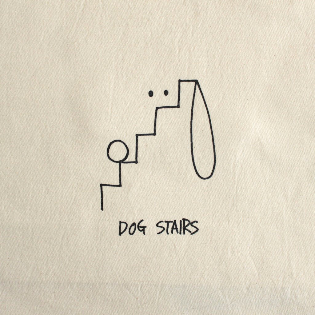 PRINT BAG - DOG STAIRS #NATURAL [33902]