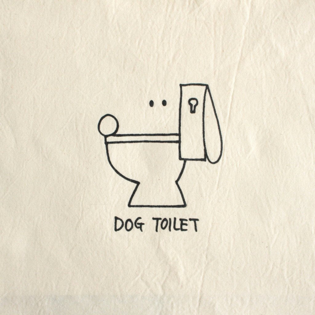 PRINT BAG - DOG TOILET #NATURAL [33901]