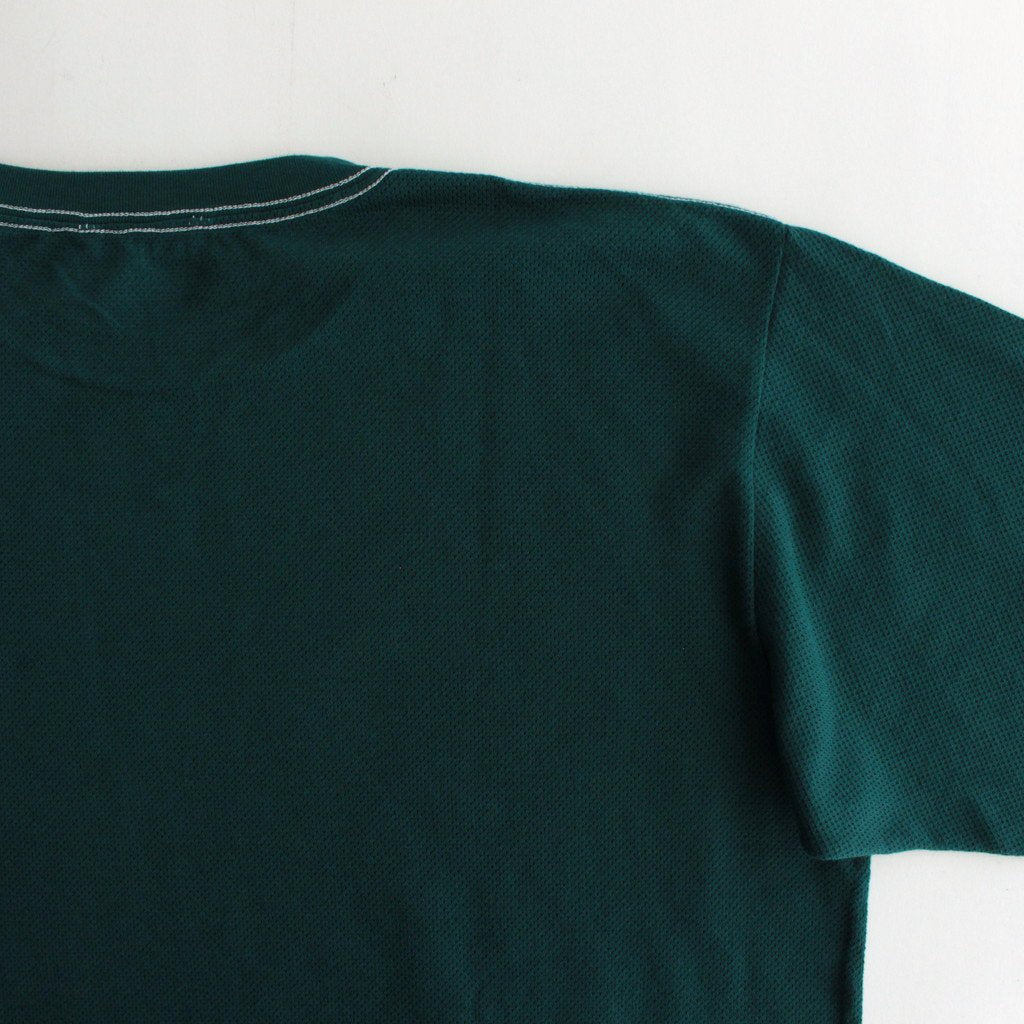 COTTON MESH L/S TEE #DARK GREEN [A23SP01CM] _ AURALEE | オーラリー